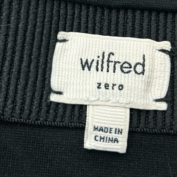 Aritzia Wilfred Campagne Pencil Mini Skirt High Rise Waist Zipper Black Size 0 - Picture 7 of 8